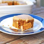 Pumpkin Bars with Old-Fashioned Caramel Frosting