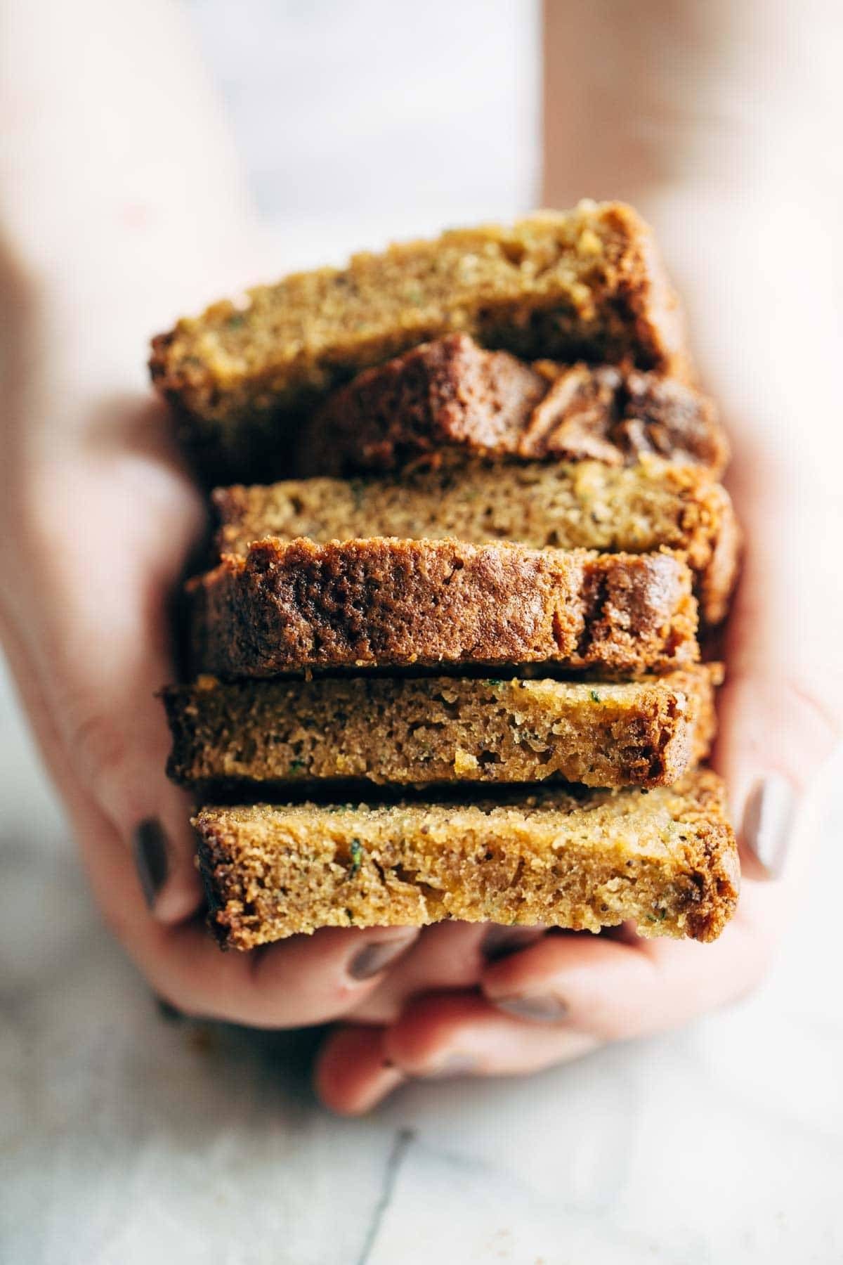 Lemon Poppyseed Zucchini Bread slices.