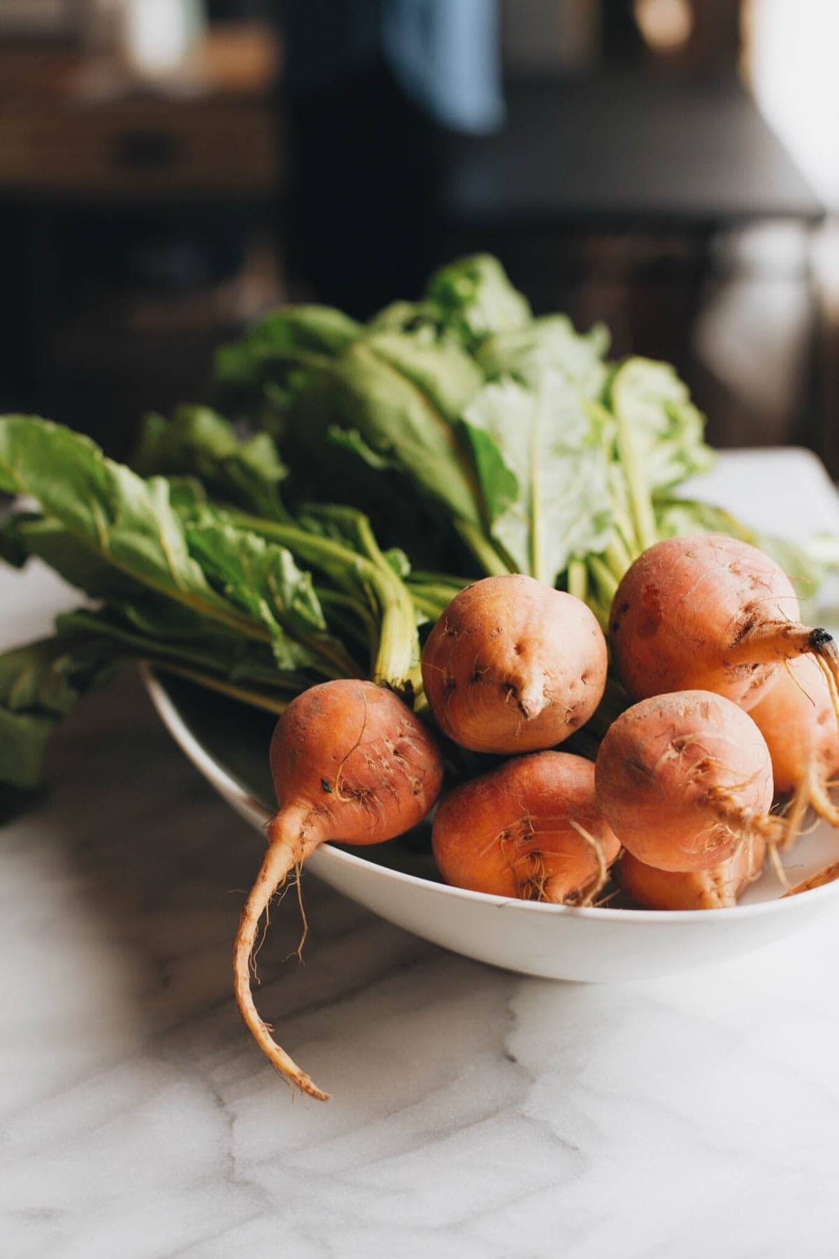 Vegetables on a plate.