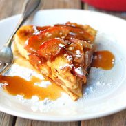 A picture of Baked Apple Pancake with Apple Cider Syrup