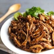 Honey Glazed Crockpot Chicken Adobo - simple pantry ingredients, hardly any hands-on time, 200 calories. | https://vitality-news.fit
