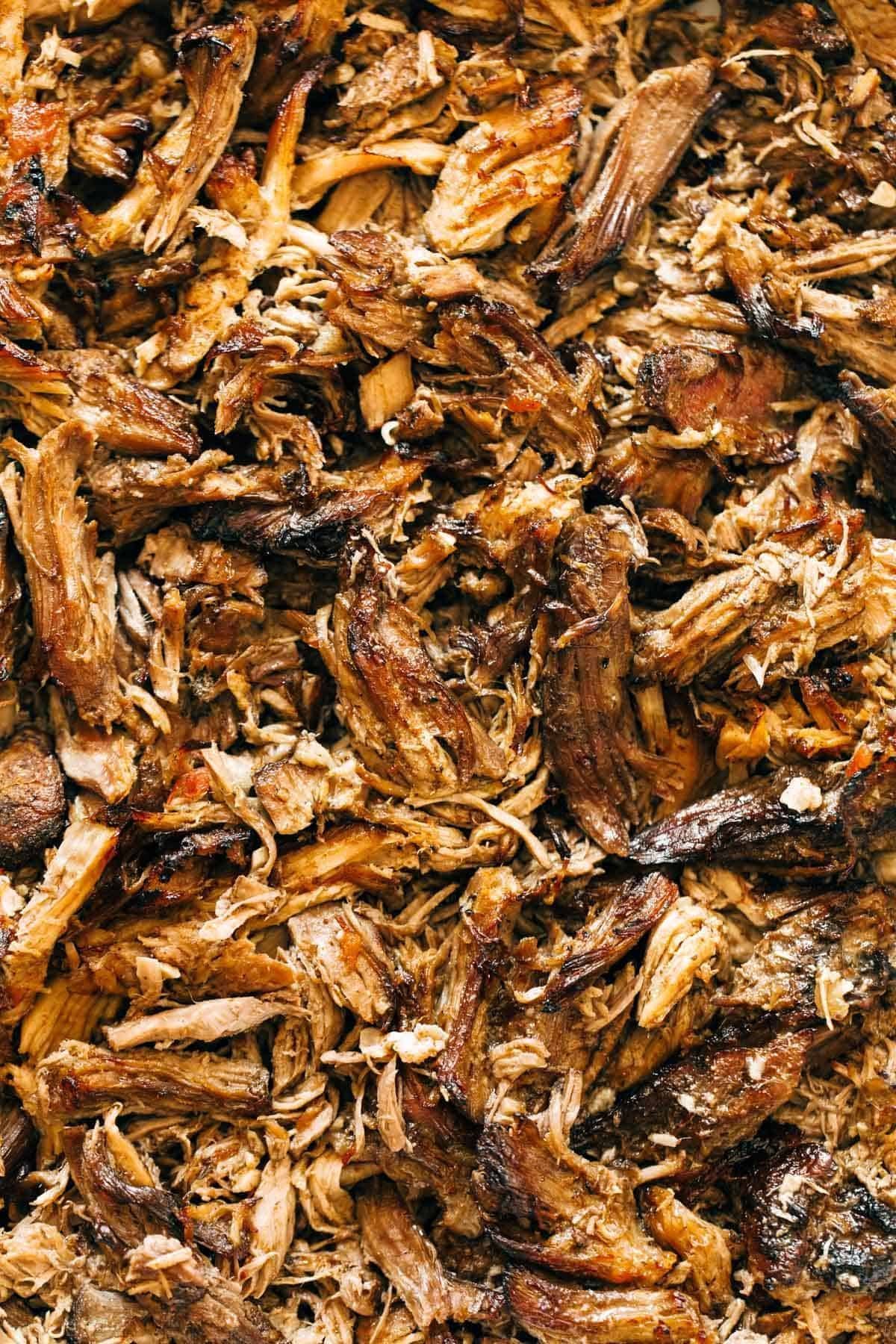 Close up of carnitas.